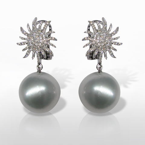 White South Sea Pearl Earring by Marina D