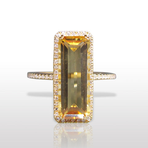 Citrine & Diamond Ring by Marina D